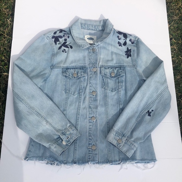 Old Navy Embroidered Jean Jacket - Picture 3 of 8